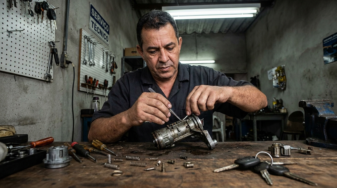 Troca de Segredo do Miolo da Porta profissional em Indaiatuba‑SP